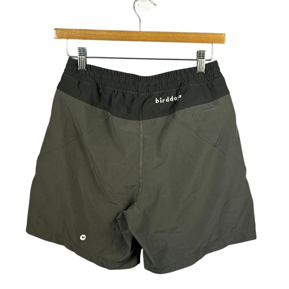 BirdDogs Mens Shorts Size S Gray Teal Line Lightweight Athletic Training Workout
